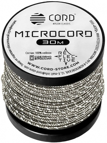 Микрокорд Cord 30м светоотражающий Grey - Фото 1 большая