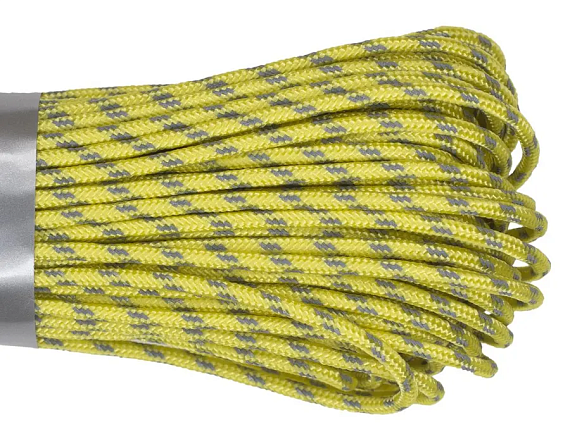 Паракорд Cord 275 Мини 30м световозвращающий Lemon - Фото 2 большая