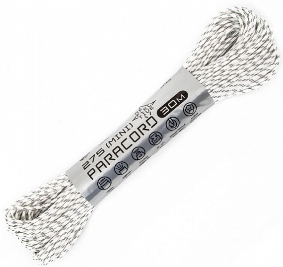 Паракорд Cord 275 Мини 30м световозвращающий White - Фото 1 большая