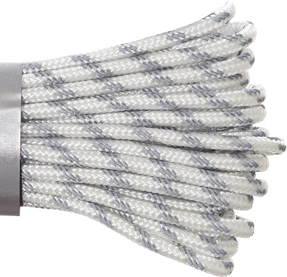 Паракорд Cord 275 Мини 30м световозвращающий White - Фото 3 большая