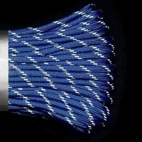 Паракорд Cord 550 10м световозвращающий Ultramarine Blue - Фото 3 большая
