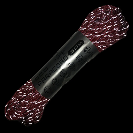 Паракорд Cord 550 30м световозвращающий Red - Фото 4 большая