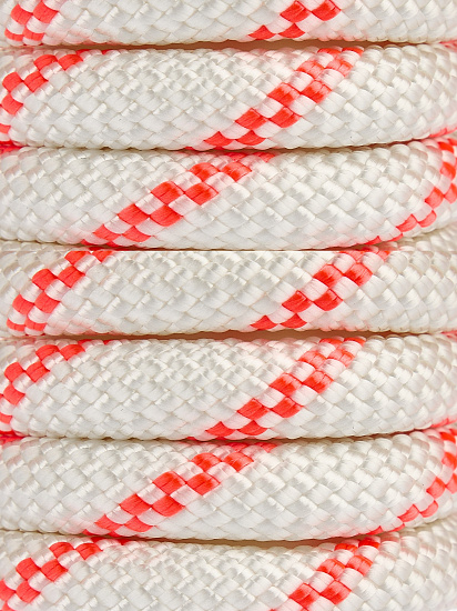 Верёвка Remera Сердечник низкого растяжения класса А Simple 10мм/1м Белый/Розовый - Фото 1 большая