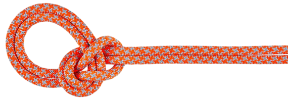 Верёвка Mammut Crag Sender Dry 8,7мм/1м Vibrant Orange/Zen - Фото 1 большая