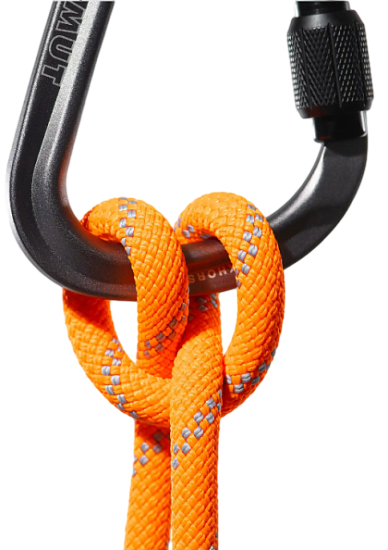 Верёвка Mammut Alpine Dry 9,5мм/60м Vibrant Orange/Zen - Фото 2 большая