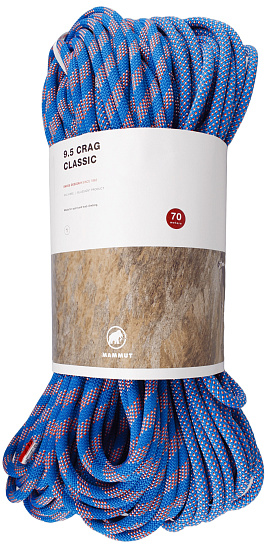 Верёвка Mammut Crag Classic Duodess 9,5мм/70м Carribean Blue/White - Фото 1 большая