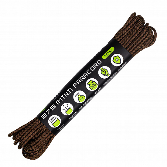 Паракорд Cord 275 Мини 10м Chocolate - Фото 1 большая