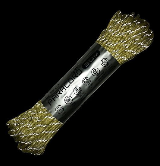 Паракорд Cord 550 30м световозвращающий Lemon - Фото 2 большая