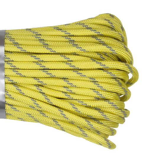 Паракорд Cord 550 30м световозвращающий Lemon - Фото 3 большая