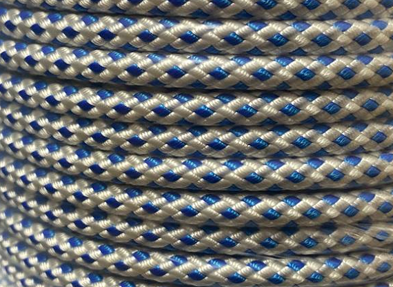 Репшнур Lanex Static 6мм/1м Сине-Белый pattern2 - Фото 1 большая