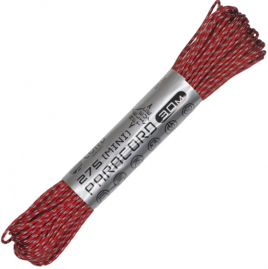 Паракорд Cord 275 Мини 30м световозвращающий Red - Фото 1 большая
