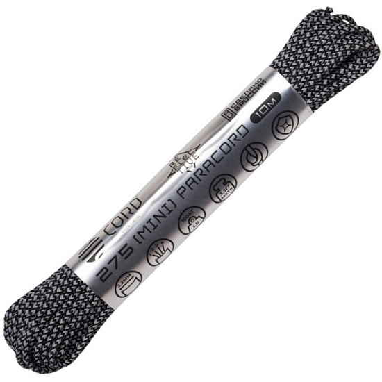 Паракорд Cord 275 10м SuperReflective Black snake - Фото 1 большая