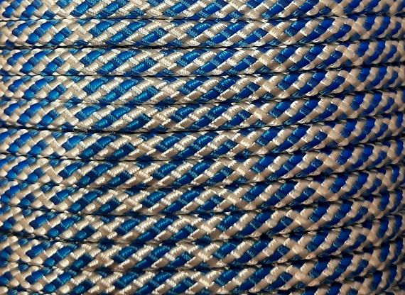 Репшнур Lanex Static 6мм/1м Сине-Белый pattern3 - Фото 1 большая