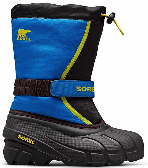 Сапоги детские Sorel Flurry Dtv Black/Super Bl - Фото 1 большая