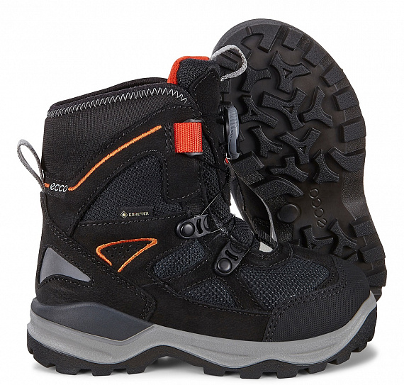 Ботинки детские Ecco Snow Mountain Black - Фото 8 большая