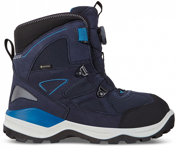 Ботинки детские Ecco Snow Mountain Black/Blue - Фото 3 большая