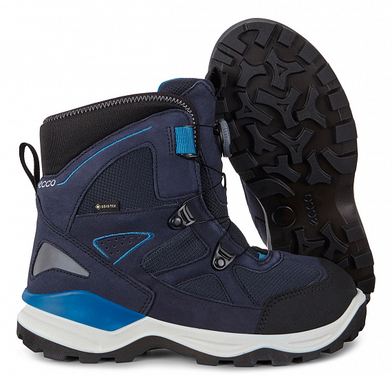 Ботинки детские Ecco Snow Mountain Black/Blue - Фото 8 большая