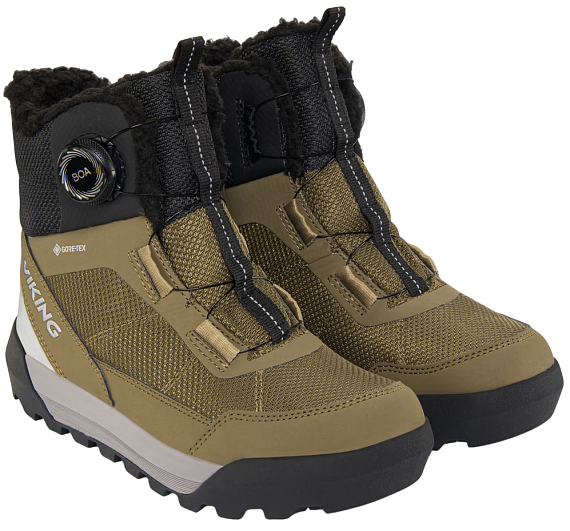 Ботинки детские Viking Expower Warm Gtx Boa Khaki - Фото 5 большая