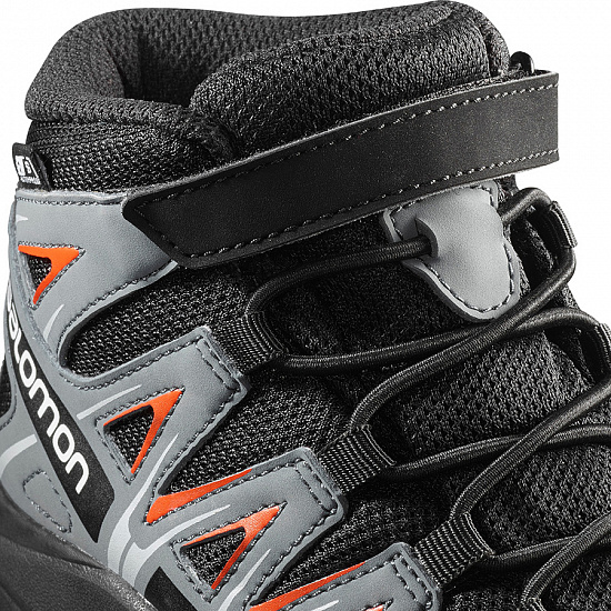 Ботинки детские Salomon XA Pro 3D Mid CSWP Bk/Stormy - Фото 5 большая