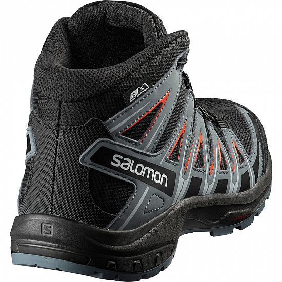 Ботинки детские Salomon XA Pro 3D Mid CSWP Bk/Stormy W - Фото 3 большая