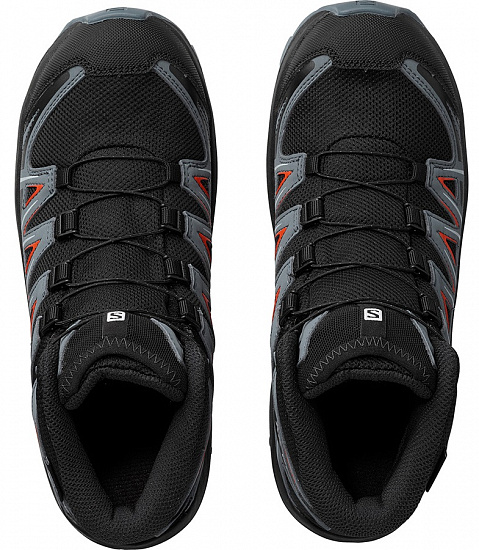 Ботинки детские Salomon XA Pro 3D Mid CSWP Bk/Stormy W - Фото 5 большая