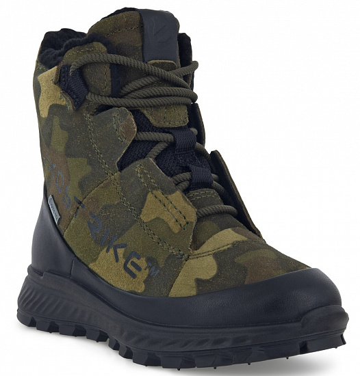 Ботинки детские Ecco Exostrike Black/Camo - Фото 1 большая