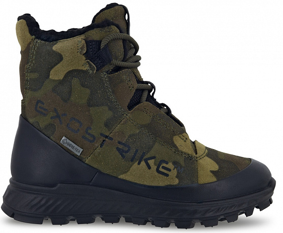 Ботинки детские Ecco Exostrike Black/Camo - Фото 2 большая