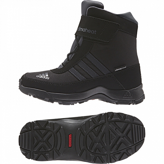 Ботинки детские Adidas CW Adisnow CF CP K Black/Dark Grey/Night Met - Фото 5 большая