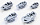 Набор бегунков для молнии ZlideOn 2022 Narrow Zipper Silver XS-XL (5 шт) - Фото 4 малая