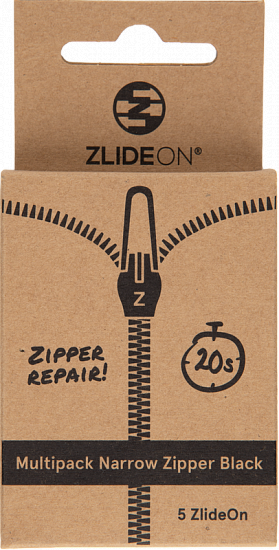 Набор бегунков для молнии ZlideOn 2022 Narrow Zipper Black XS-XL (5 шт) - Фото 1 большая