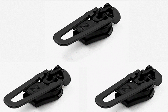 Набор бегунков для молнии ZlideOn 2022 Zipper L Black (3 шт) - Фото 4 большая