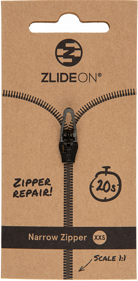 Бегунок для молнии ZlideOn 2022 Narrow Zipper XXS Black - Фото 1 большая