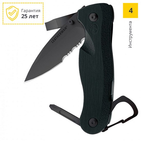 Нож Leatherman Crater Military C33TX Black - Фото 1 большая