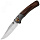 Нож Benchmade Crooked River Dark Brown Wood/Satin - Фото 1 малая