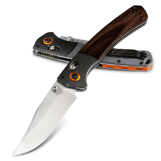 Нож Benchmade Crooked River Dark Brown Wood/Satin - Фото 4 большая