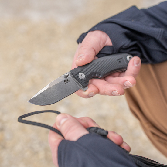 Нож SOG Tellus ATK Black - Фото 8 большая