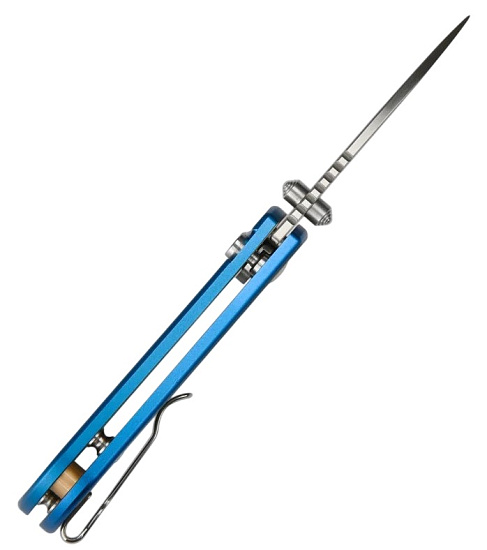 Нож CJRB Mica алюминий/AR-RPM9 Blue - Фото 4 большая