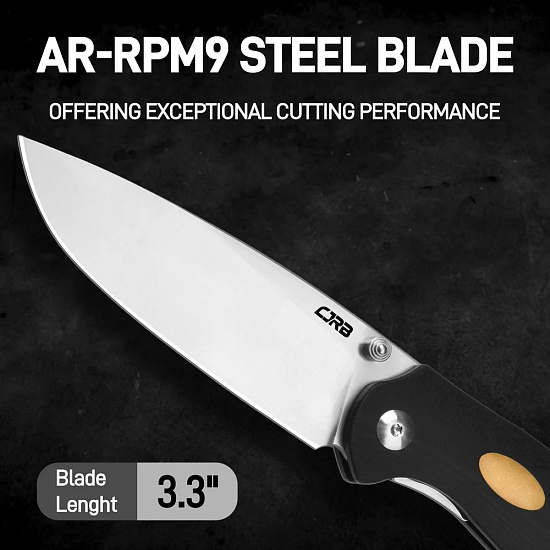 Нож CJRB Aes G10/AR-RPM9 Black - Фото 8 большая
