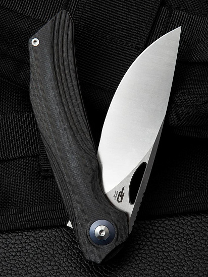 Нож Bestech Knives Falko 154CM G10+карбон Cерый - Фото 3 большая