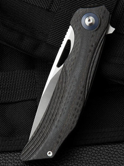 Нож Bestech Knives Falko 154CM G10+карбон Cерый - Фото 5 большая