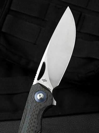 Нож Bestech Knives Falko 154CM G10+карбон Cерый - Фото 7 большая