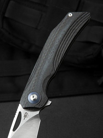 Нож Bestech Knives Falko 154CM G10+карбон Cерый - Фото 8 большая