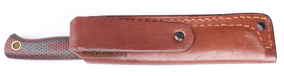 Нож Южный Крест Small Микарта VG10 конвекс Насечка Красно-чёрный - Фото 4 большая