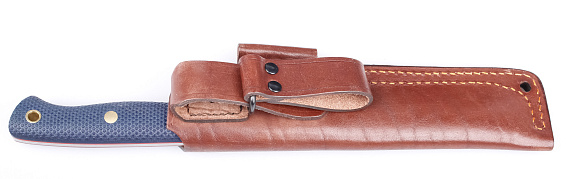 Нож Южный Крест Бушкрафт L Микарта VG10 конвекс Насечка Синий - Фото 5 большая