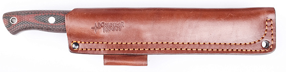 Нож Южный Крест Бушкрафт L Микарта VG10 конвекс Насечка Красно-чёрный - Фото 3 большая