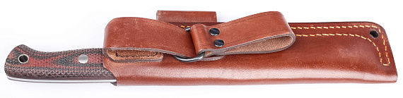 Нож Южный Крест Бушкрафт L Микарта VG10 конвекс Насечка Красно-чёрный - Фото 4 большая