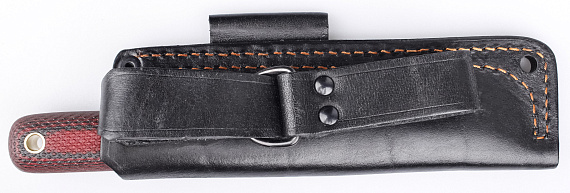 Нож Южный Крест Кефарт mini Микарта VG10 конвекс Насечка Красно-чёрный - Фото 4 большая