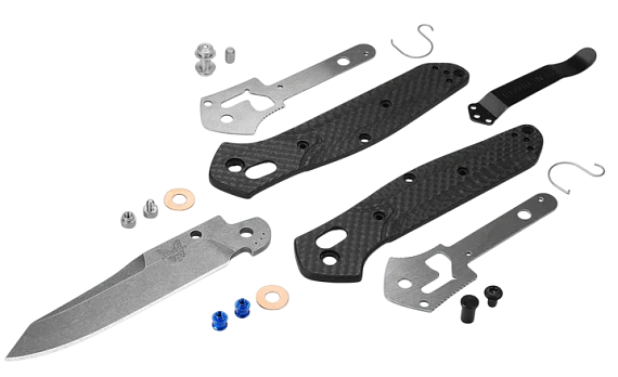 Нож Benchmade Osborne Reverse Tanto Axis S90V Carbon Fiber Black/Satin - Фото 2 большая