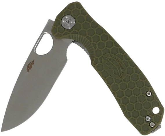 Нож Honey Badger Flipper D2 M Зелёный - Фото 2 большая
