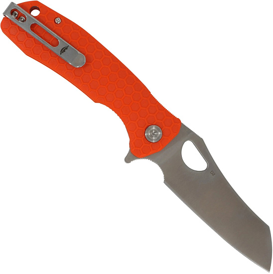 Нож Honey Badger Wharncleaver D2 L Оранжевый - Фото 2 большая